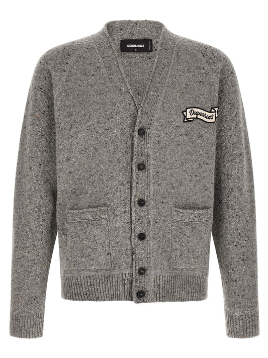 Dsquared² Gray Wool Cardigan