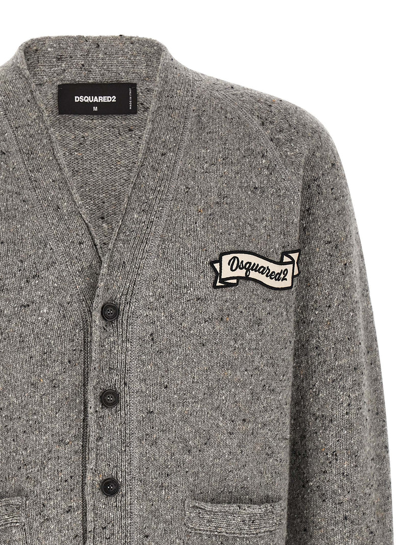 Cardigan Dsquared² en laine grise