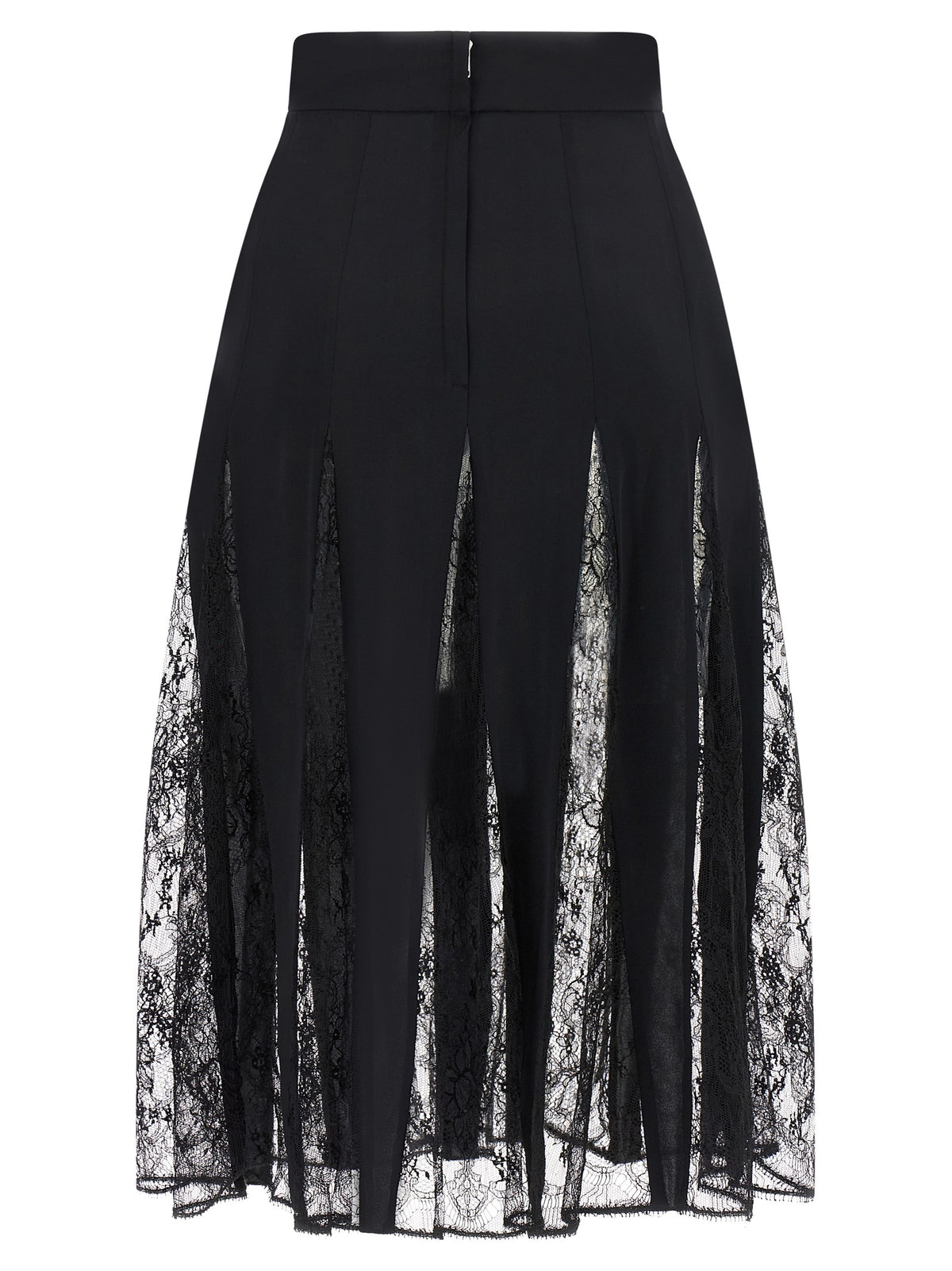 Dolce & Gabbana Black Silk Midi Skirt - Timeless Elegance