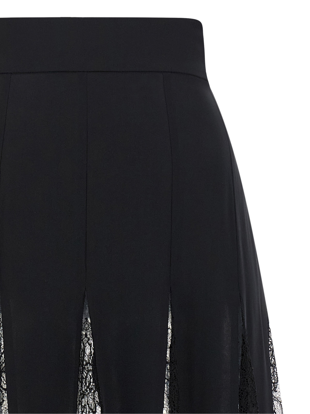 Dolce & Gabbana Black Silk Midi Skirt - Timeless Elegance