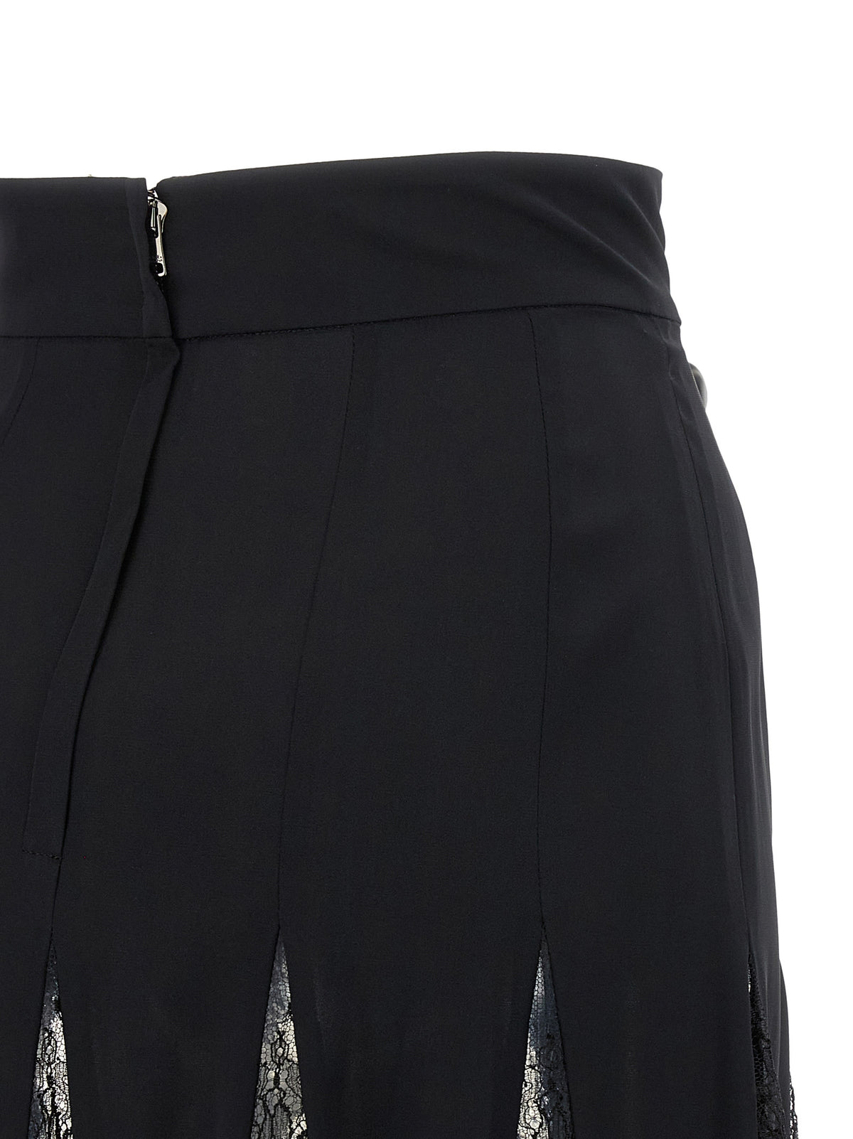 Dolce & Gabbana Black Silk Midi Skirt - Timeless Elegance