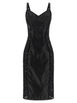 Dolce & Gabbana Black Polyamide Midi Dress