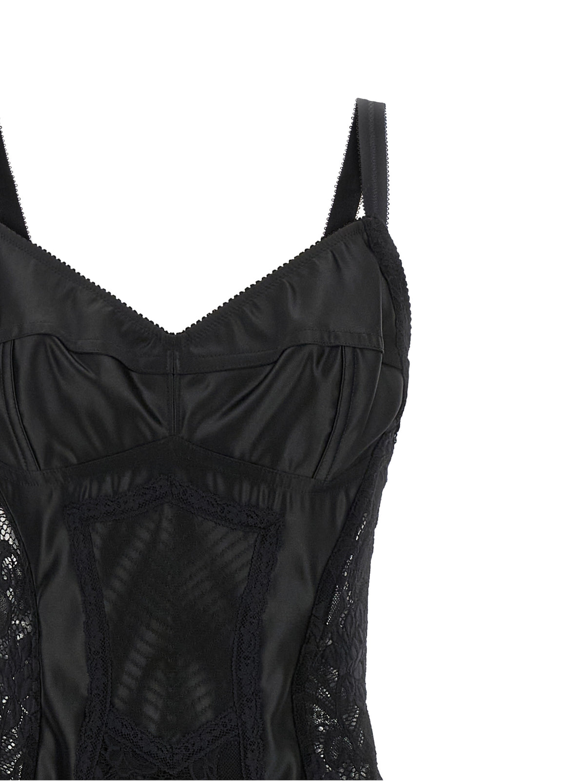 Dolce & Gabbana Black Polyamide Midi Dress