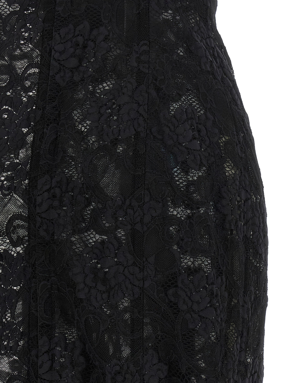 Dolce & Gabbana Black Polyamide Midi Dress