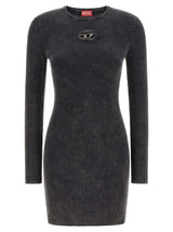 Robe Courte en Coton Noir Diesel