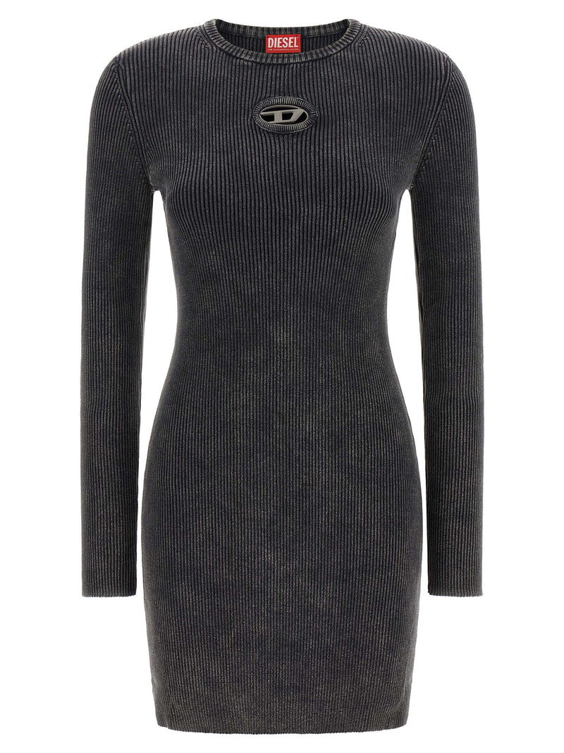 Robe Courte en Coton Noir Diesel