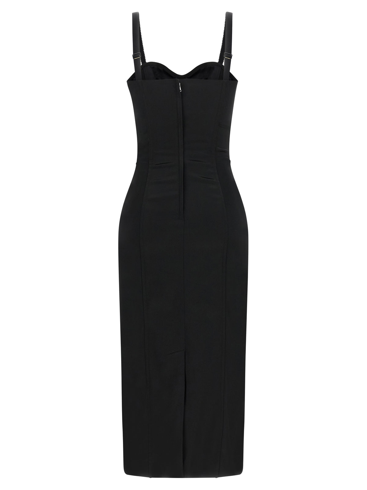 Dolce & Gabbana Black Acetate Midi Dress - Elegant Design