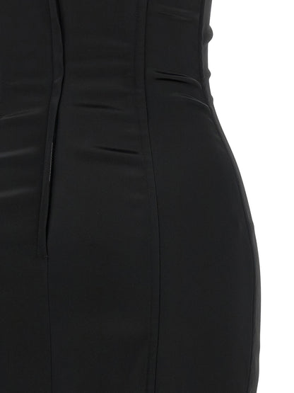 Dolce & Gabbana Black Acetate Midi Dress