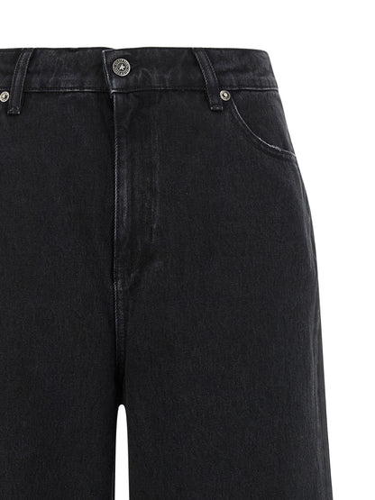 Golden Goose Black Cotton Flared Jeans