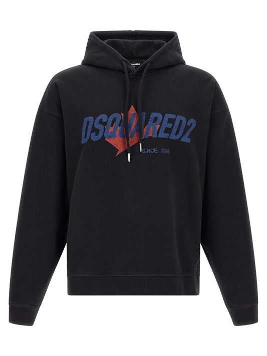 Dsquared² Black Cotton Sweatshirt - Effortless Urban Style
