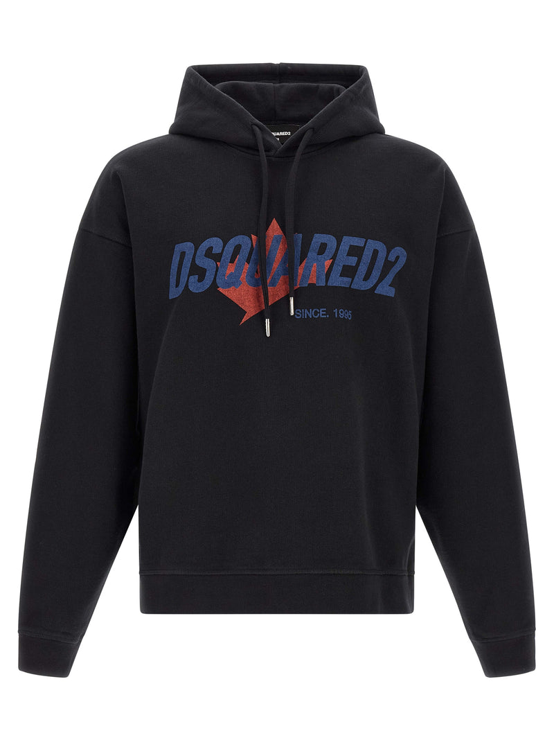 Dsquared² Black Cotton Sweatshirt - Effortless Urban Style