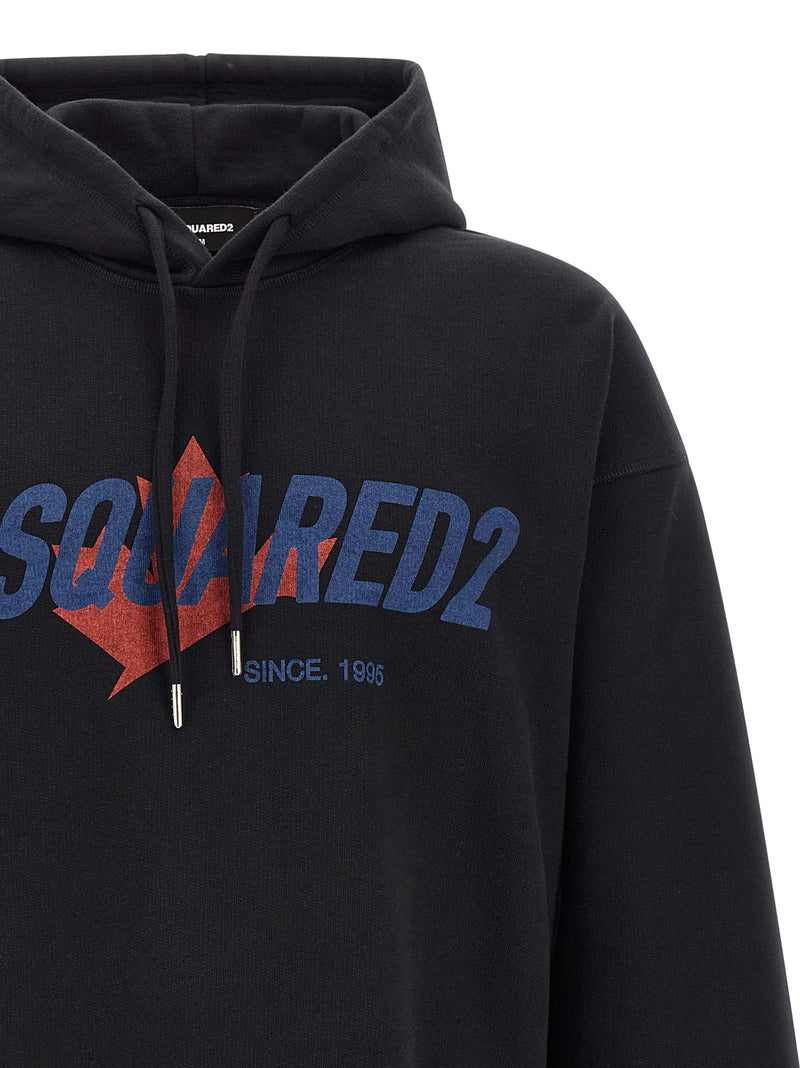 Dsquared² Black Cotton Sweatshirt - Effortless Urban Style