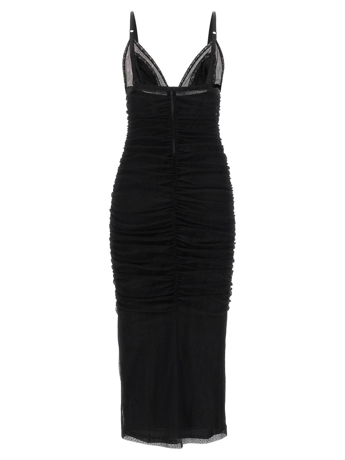Dolce & Gabbana Black Polyamide Midi Dress