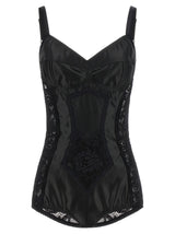 Dolce & Gabbana Black Polyamide Bodysuit