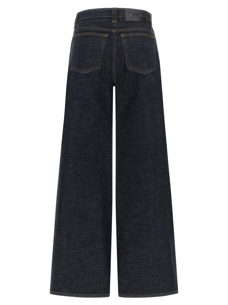 Jean évasé en coton bleu Khaite