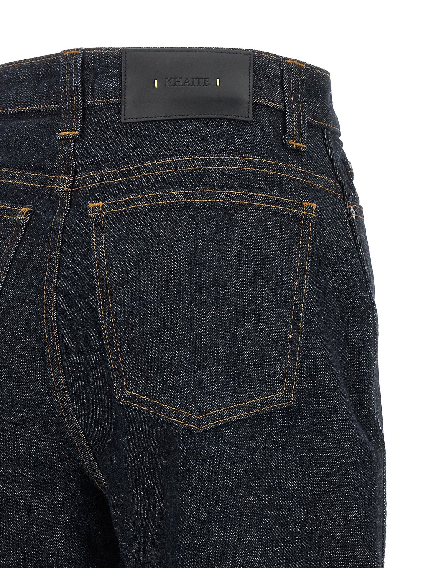 Khaite Blue Cotton Flared Jeans