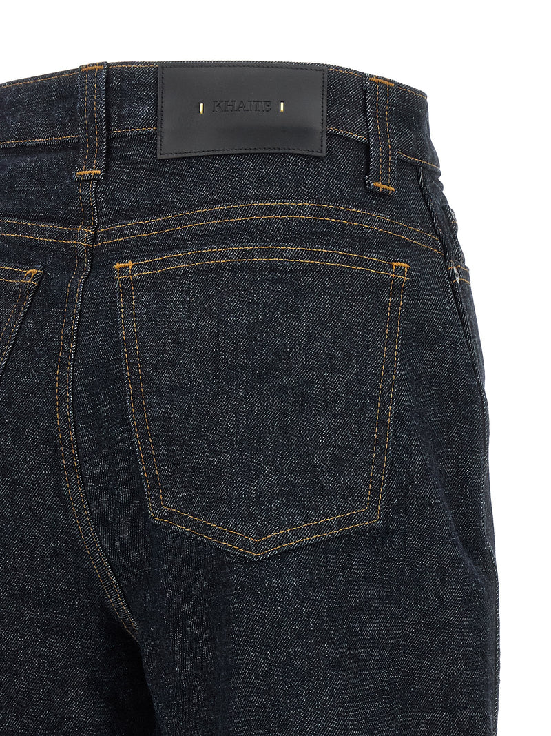 Jean évasé en coton bleu Khaite