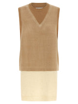 Veste sans manches en laine vierge beige Maison Margiela