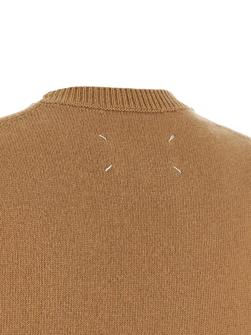 Veste sans manches en laine vierge beige Maison Margiela
