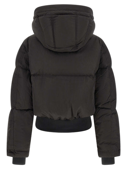 Diesel Black Polyamide Full-Length Jacket