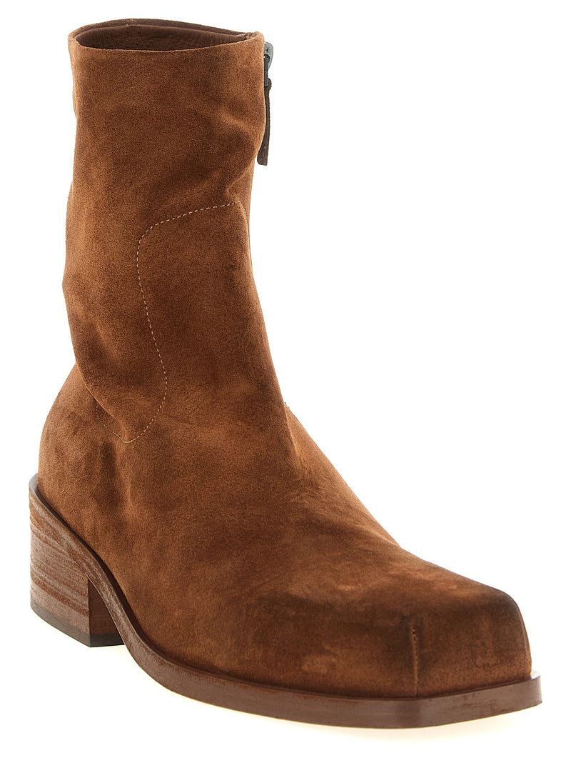 Bottines en cuir de veau marron Marsell