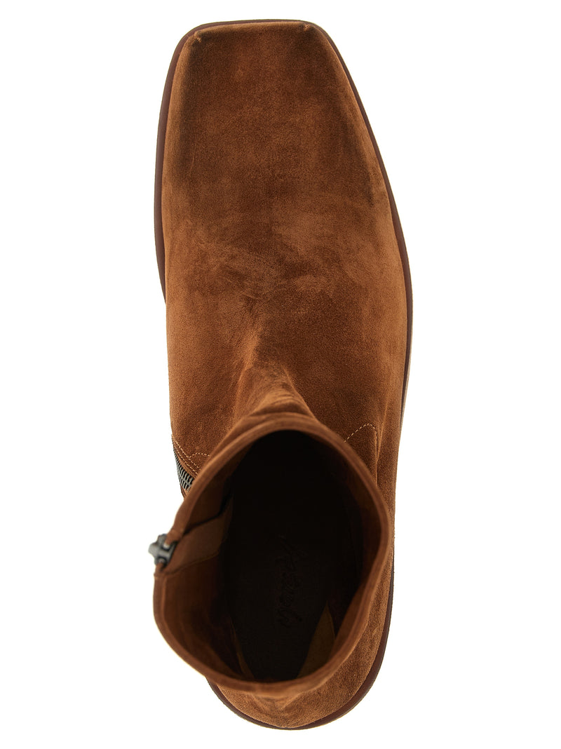 Bottines en cuir de veau marron Marsell
