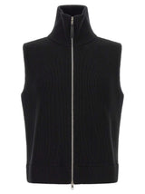 Pull noir sans manches en laine Maison Margiela