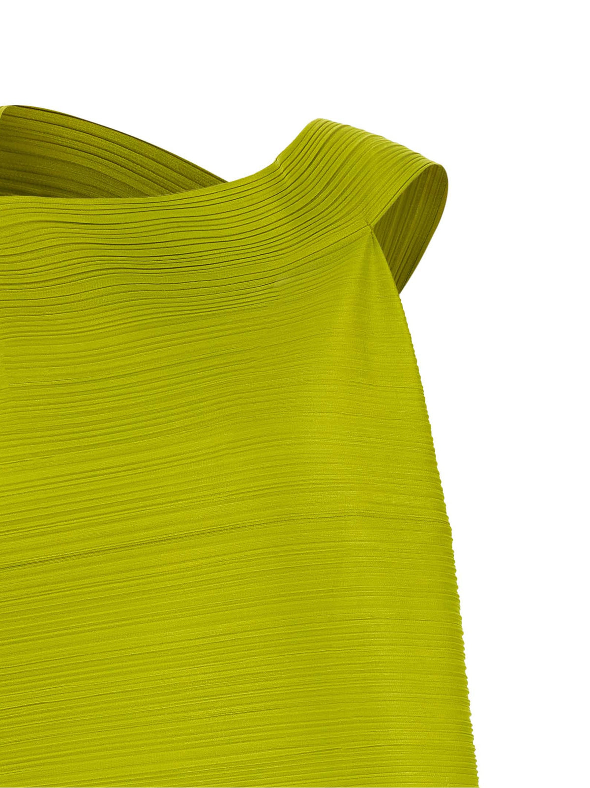 PLEATS PLEASE ISSEY MIYAKE Bicolor Polyester Midi Dress