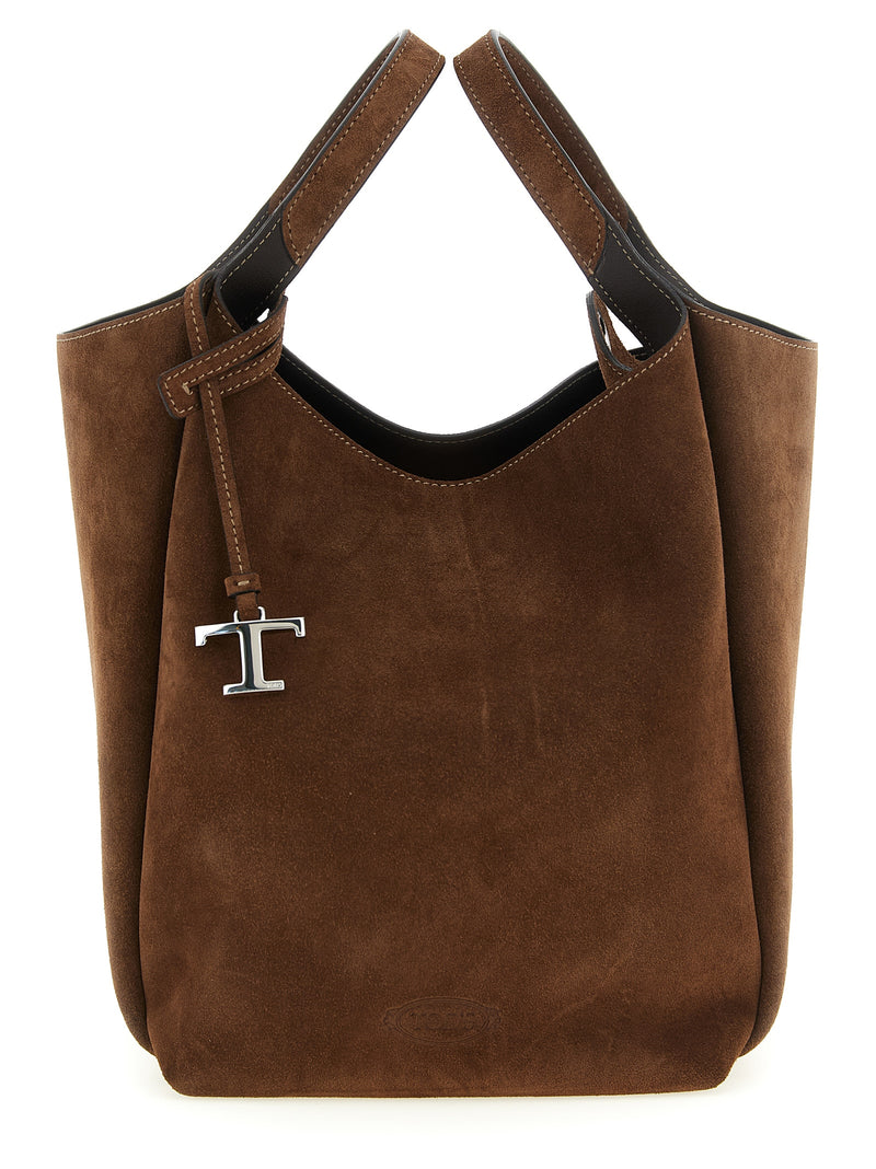 Sac à main Tod's en cuir de veau marron