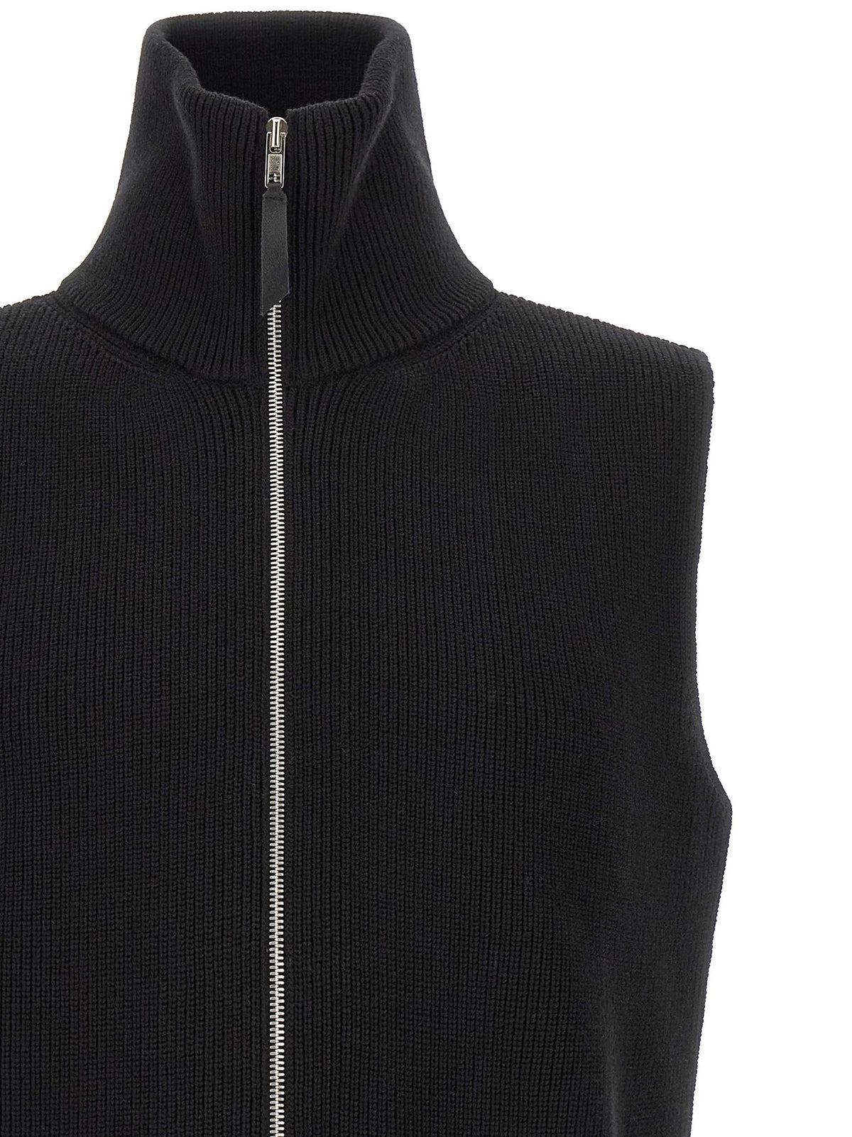 Pull noir sans manches en laine Maison Margiela