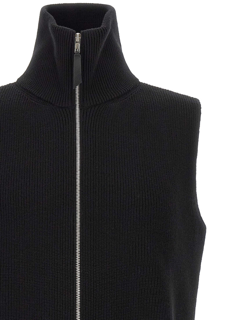 Pull noir sans manches en laine Maison Margiela