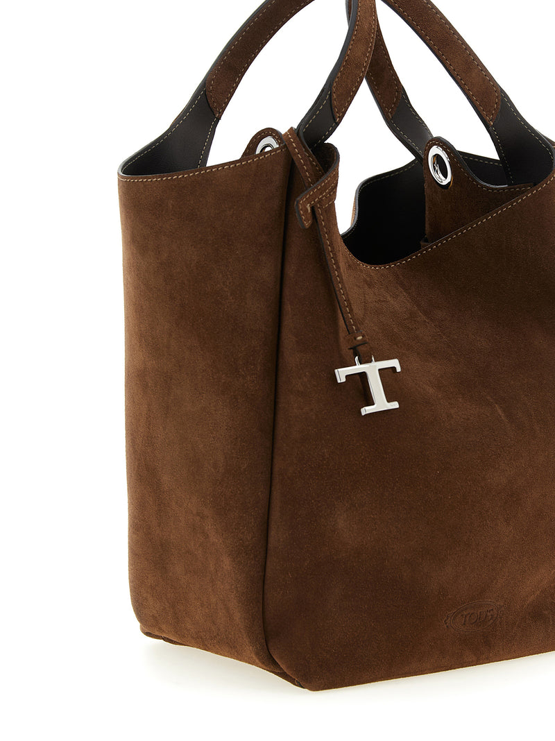 Sac à main Tod's en cuir de veau marron