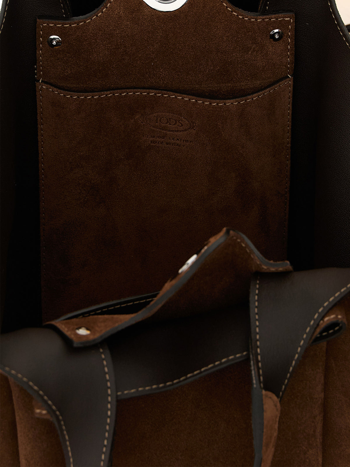 Sac à main Tod's en cuir de veau marron