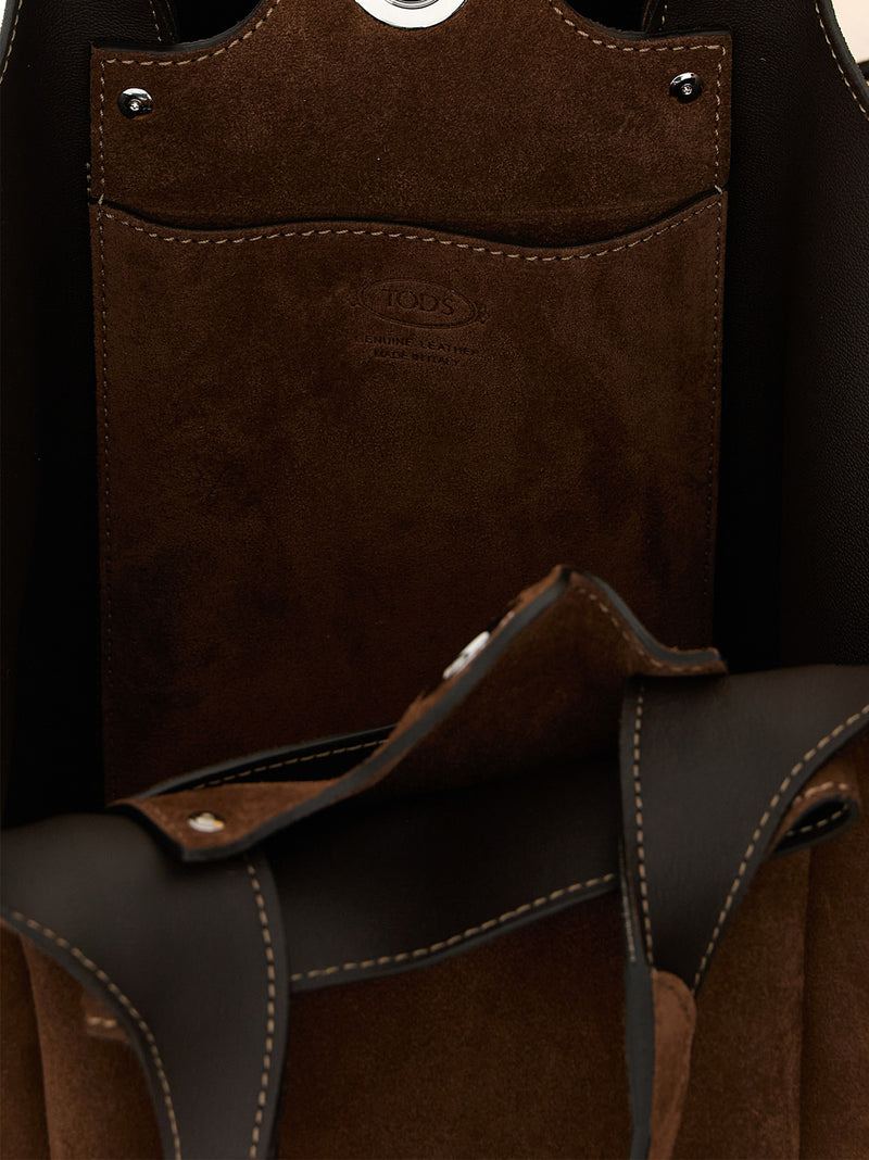 Sac à main Tod's en cuir de veau marron
