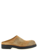 MM6 Maison Margiela Beige Cowhide Mules for Effortless Style