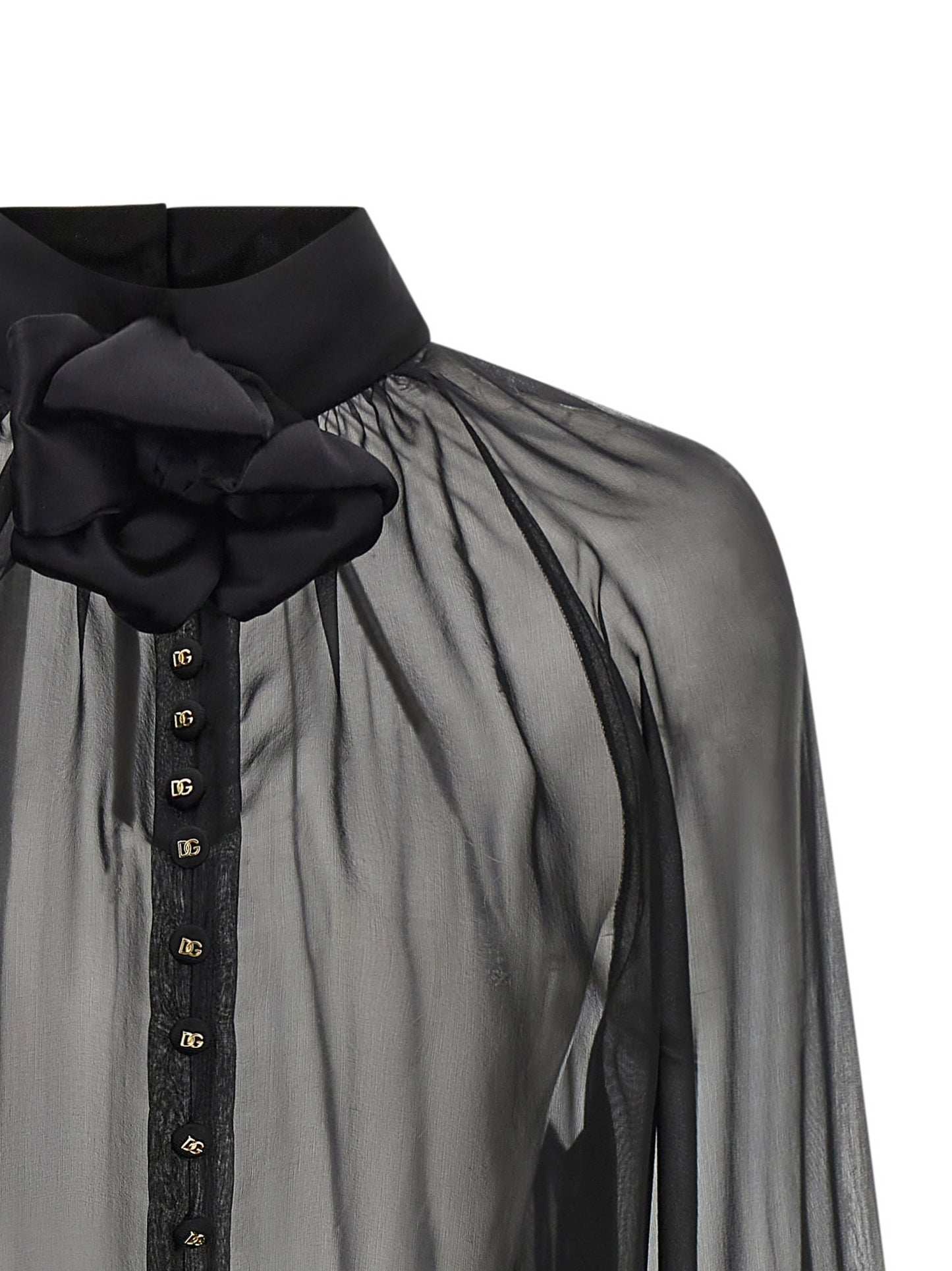 Dolce & Gabbana Black Silk Blouse