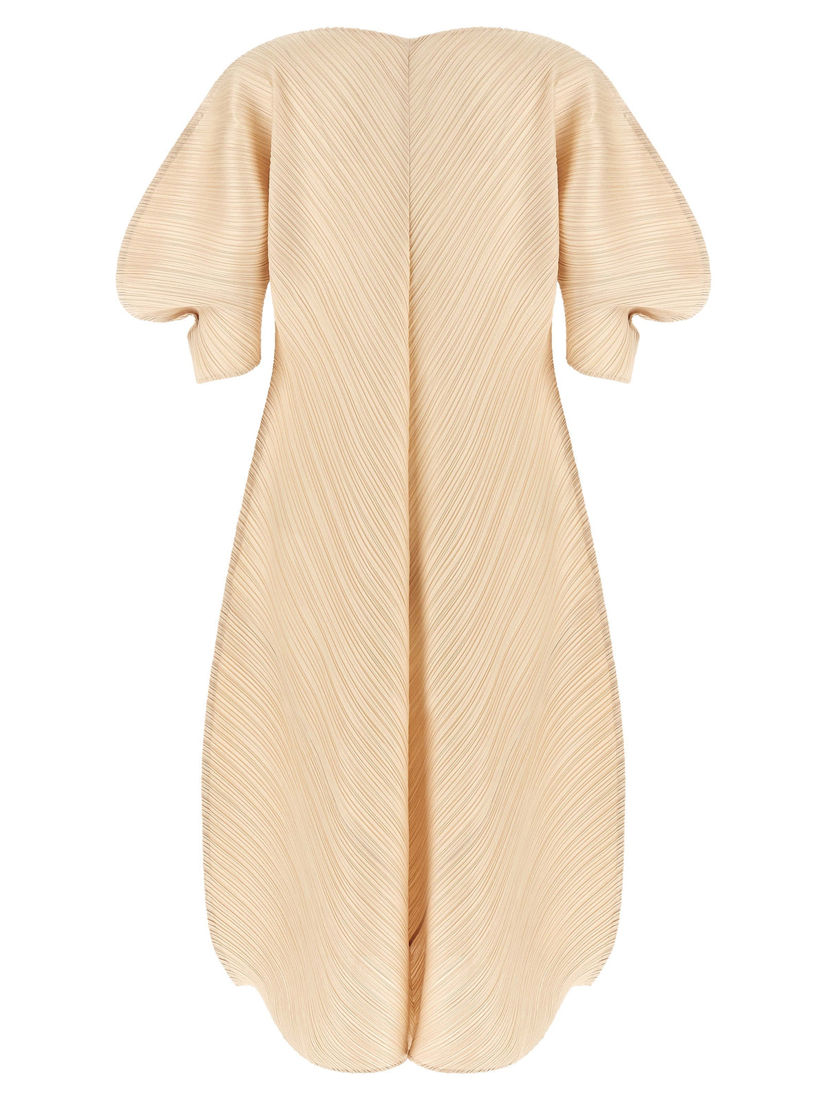 PLEATS PLEASE ISSEY MIYAKE Beige Midi Dress - Innovative Design