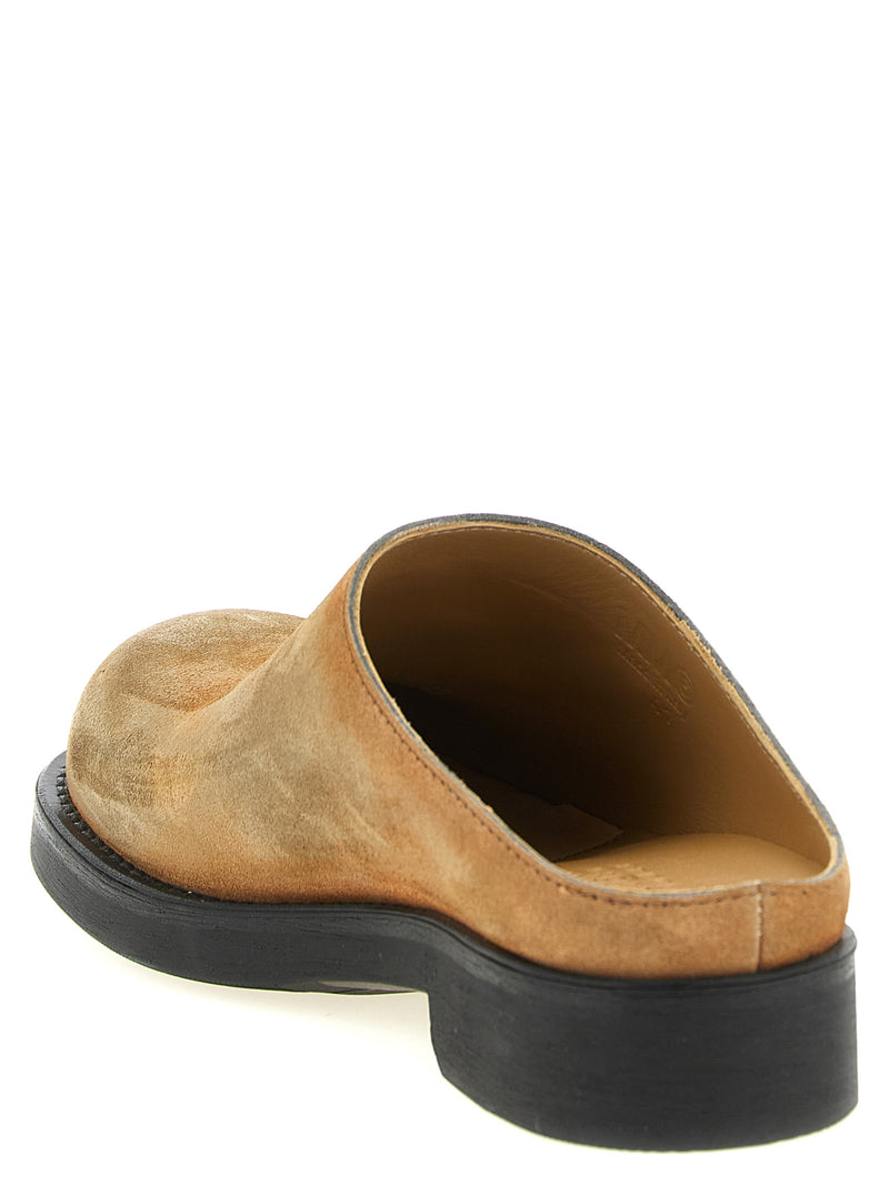 MM6 Maison Margiela Beige Cowhide Mules for Effortless Style