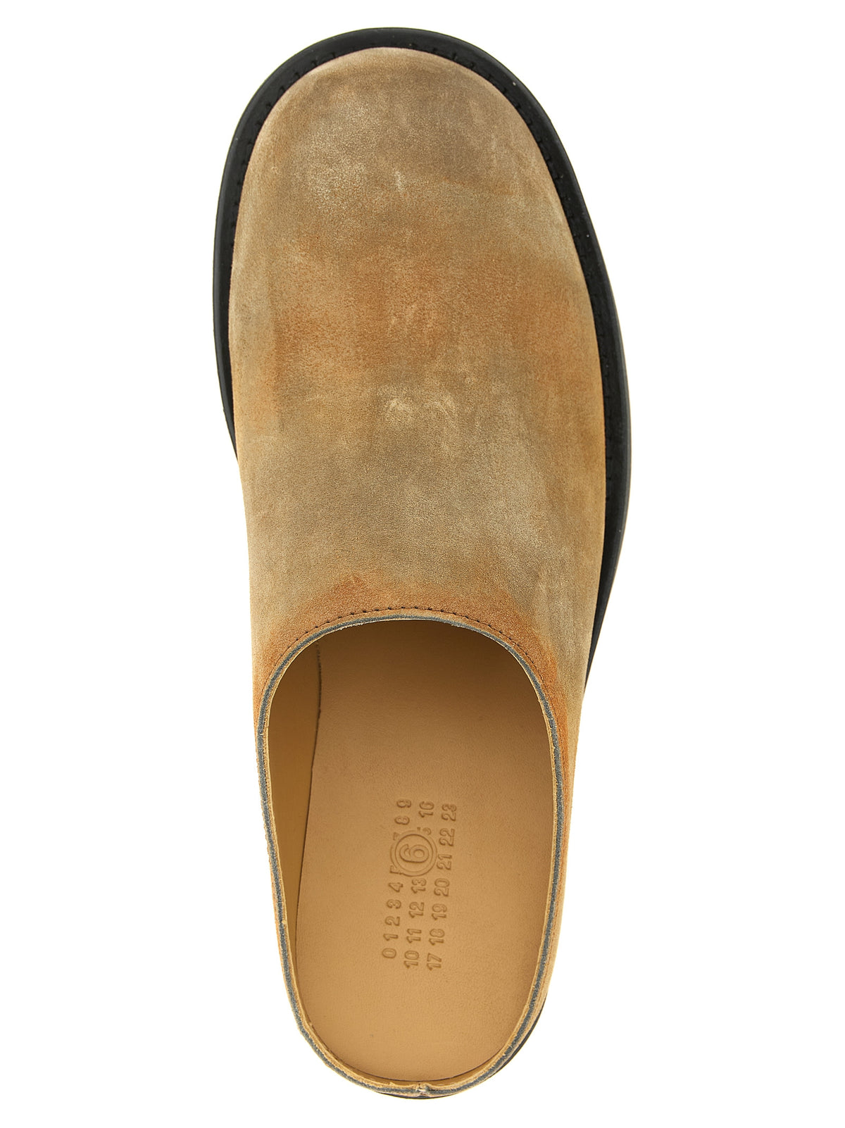 MM6 Maison Margiela Beige Cowhide Mules for Effortless Style