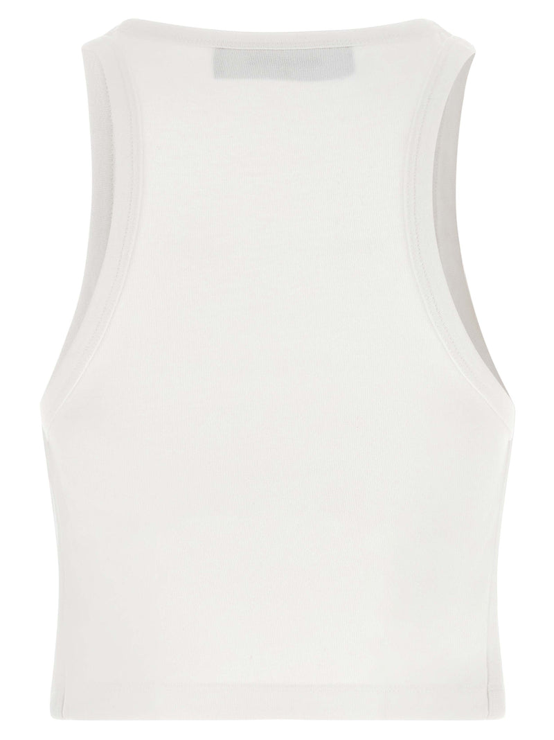 Dsquared² D2 Upside Down White Cotton Tank Top