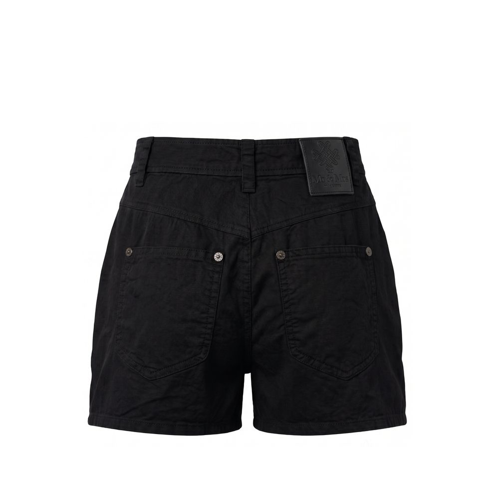 Shorts en coton noir femme Mr&Mrs Italy