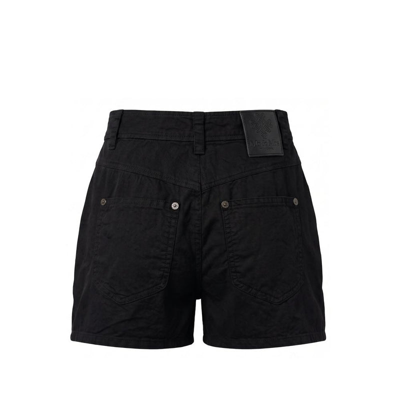 Shorts en coton noir femme Mr&Mrs Italy