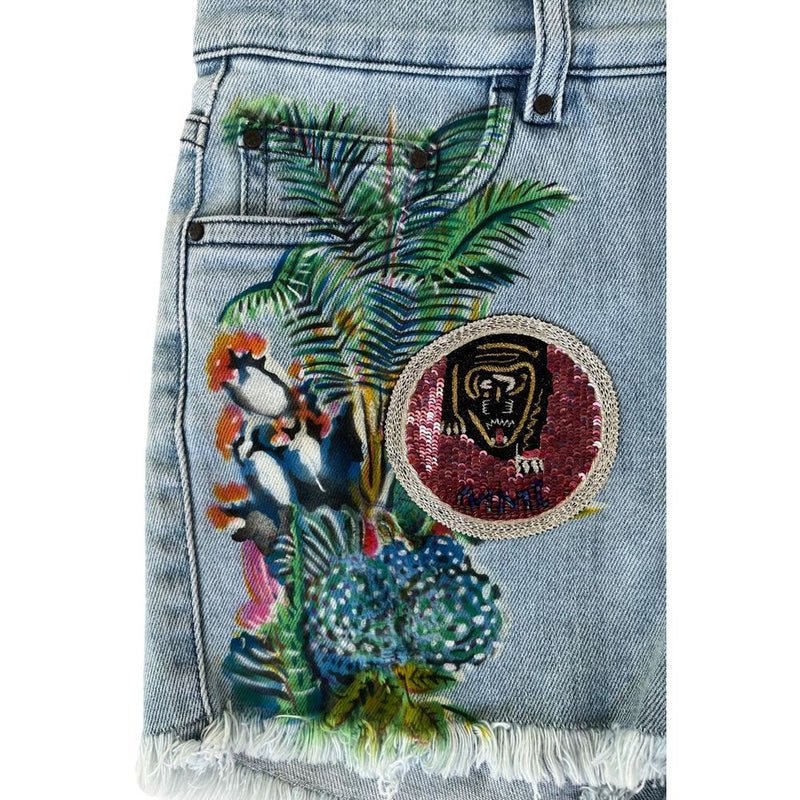 Short en coton bleu Mr&Mrs Italy pour femme