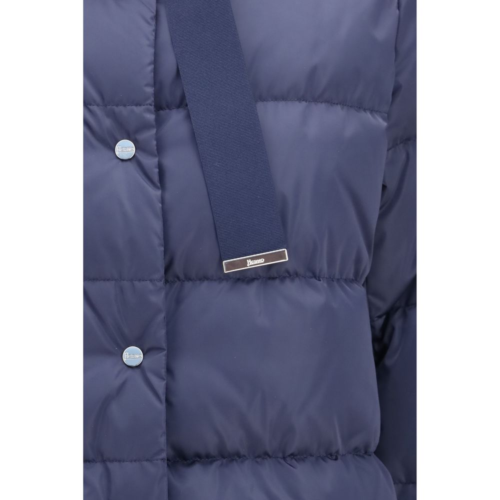 Veste longue Herno en polyester bleu