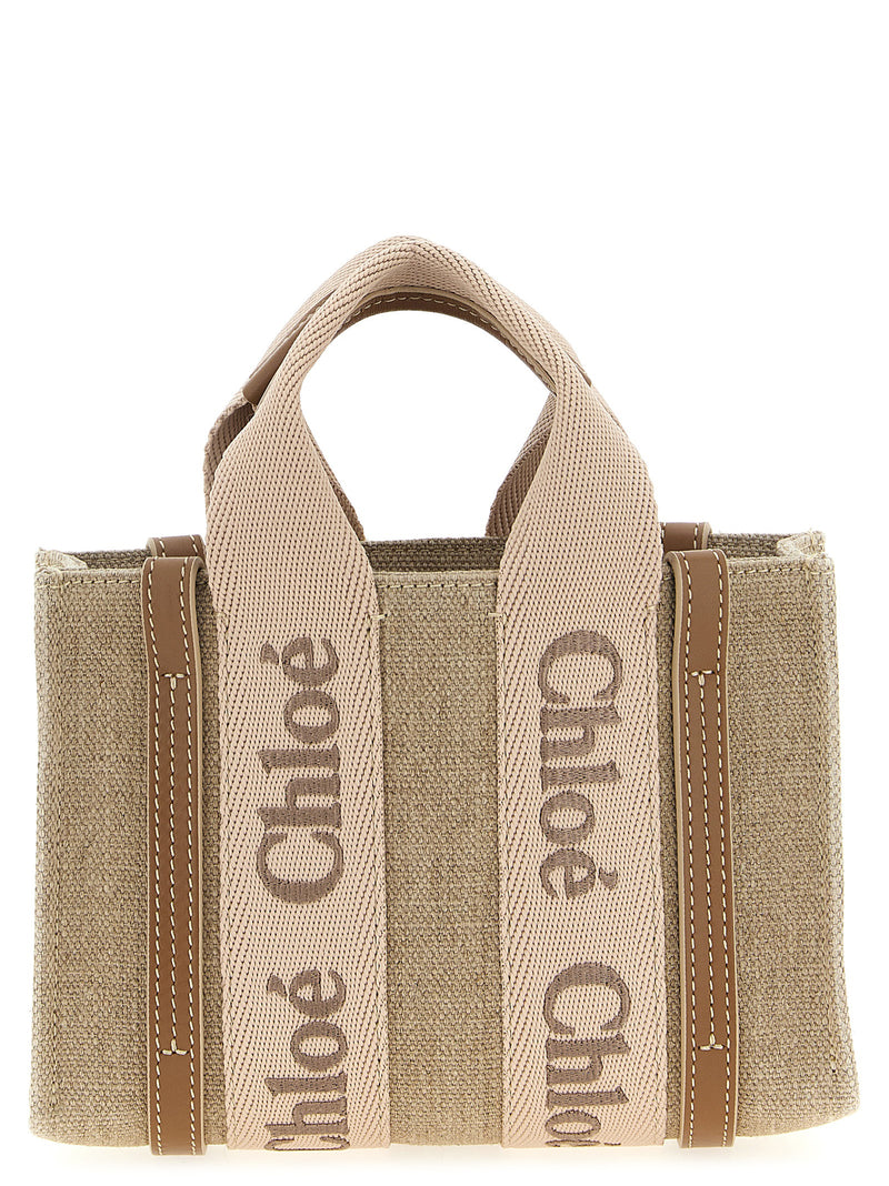 Sac à main Chloé en lin multicolore