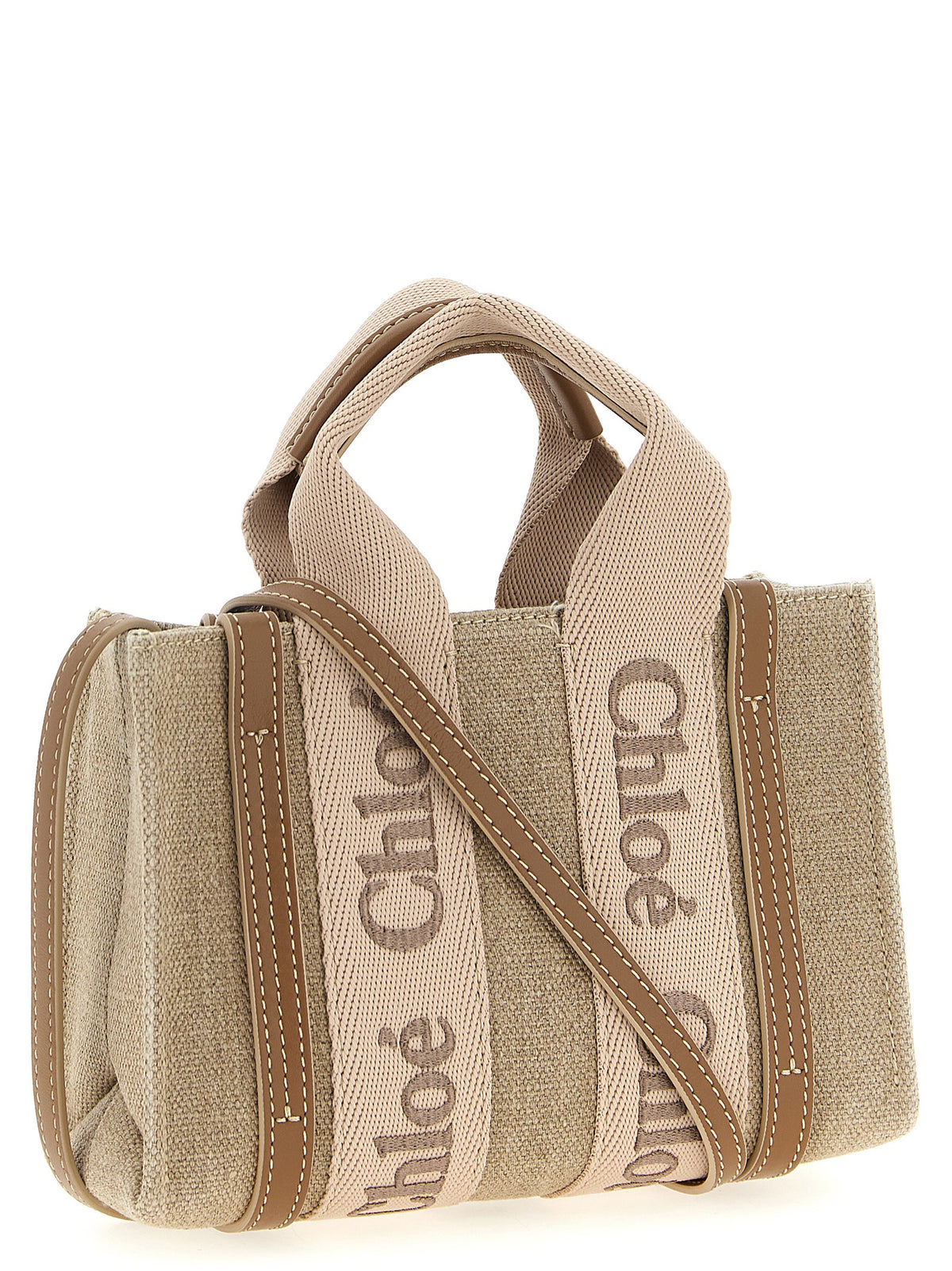 Sac à main Chloé en lin multicolore