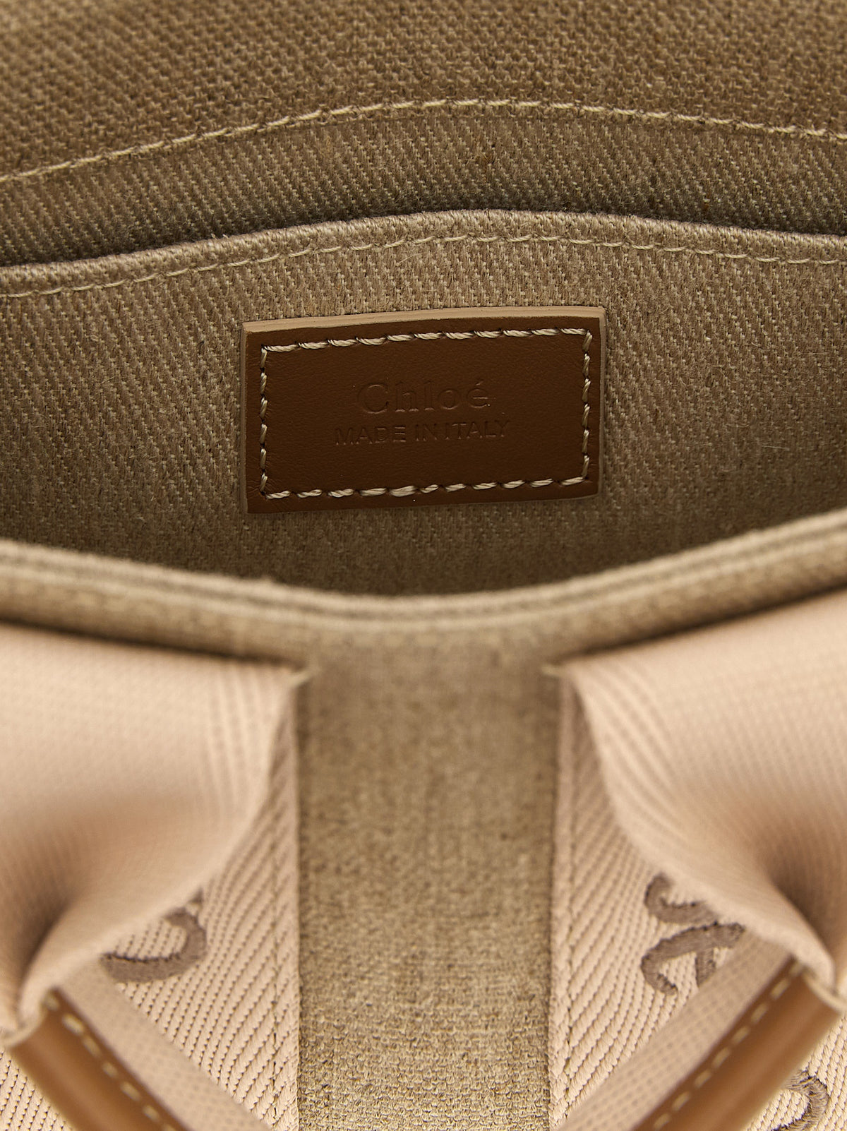 Sac à main Chloé en lin multicolore