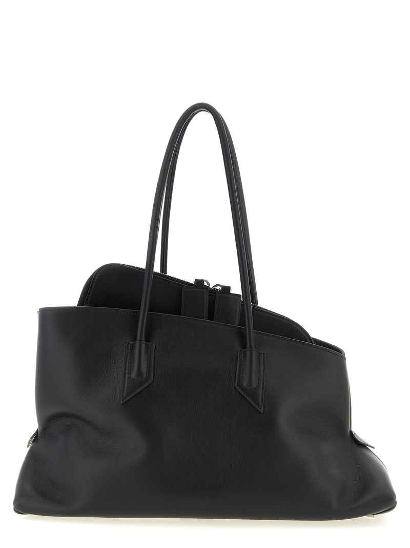 Sac à bandoulière The Attico en cuir de veau noir