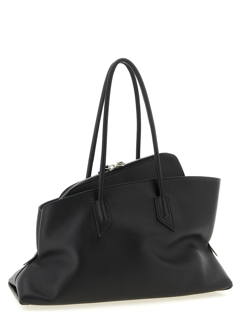 Sac à bandoulière The Attico en cuir de veau noir