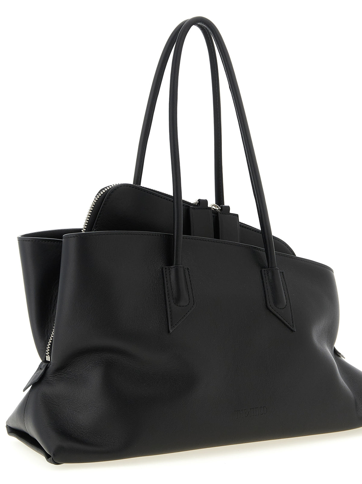 Sac à bandoulière The Attico en cuir de veau noir